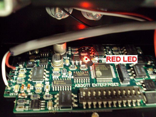 LED location on the Cable-X circuit board