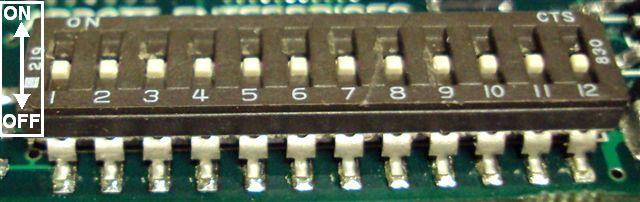 Cable-X switch with all switches in the 'off' position